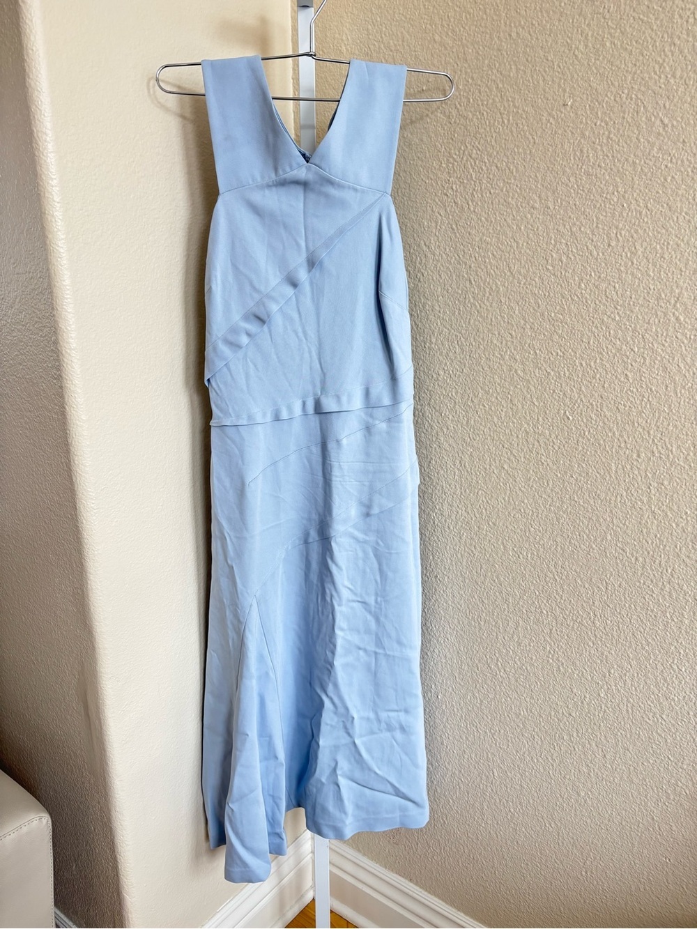 Reiss Paige Midi Dress in Pale Blue - Size 4 - Picture 5 of 8